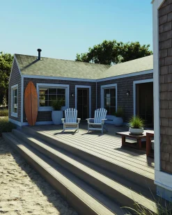 Kompositt terrassebord Seaside mist rett kant 24x137x4800 mm