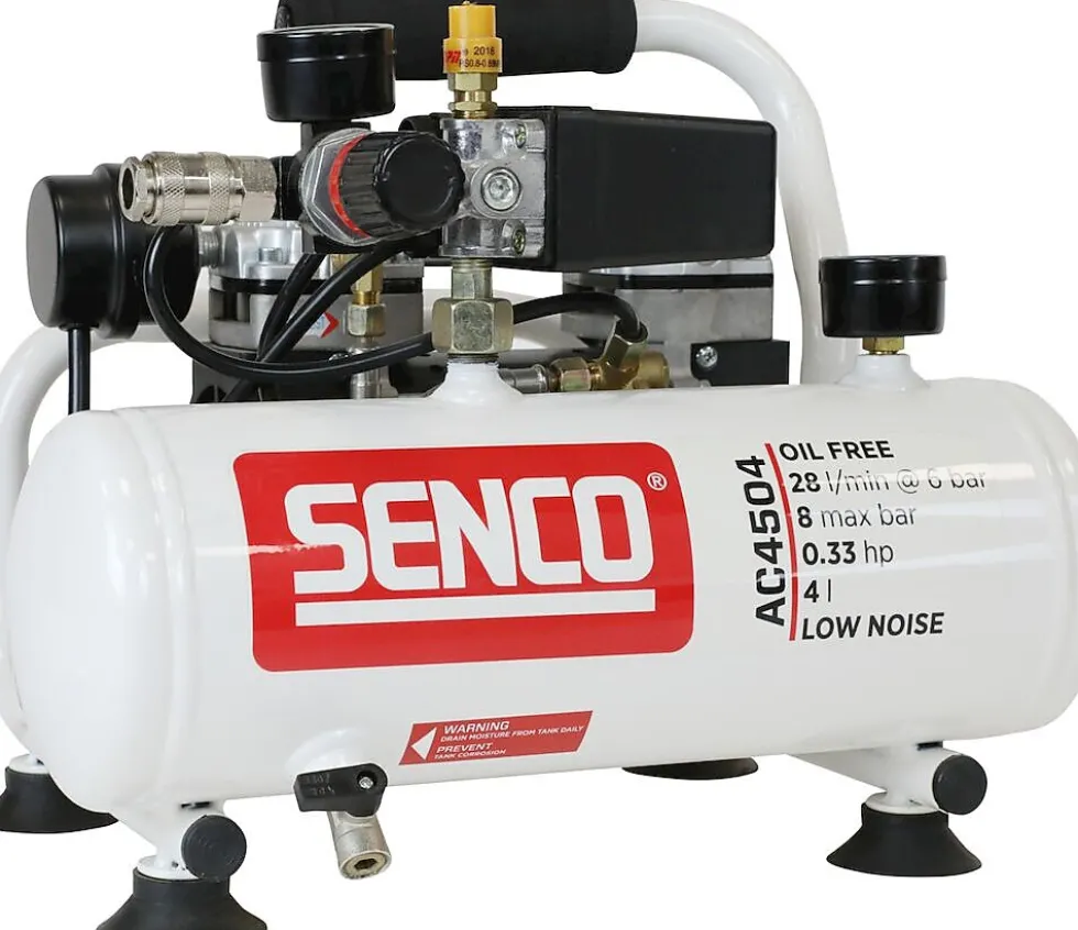 Kompressor 8 bar ac4504 oljefri low noise senco