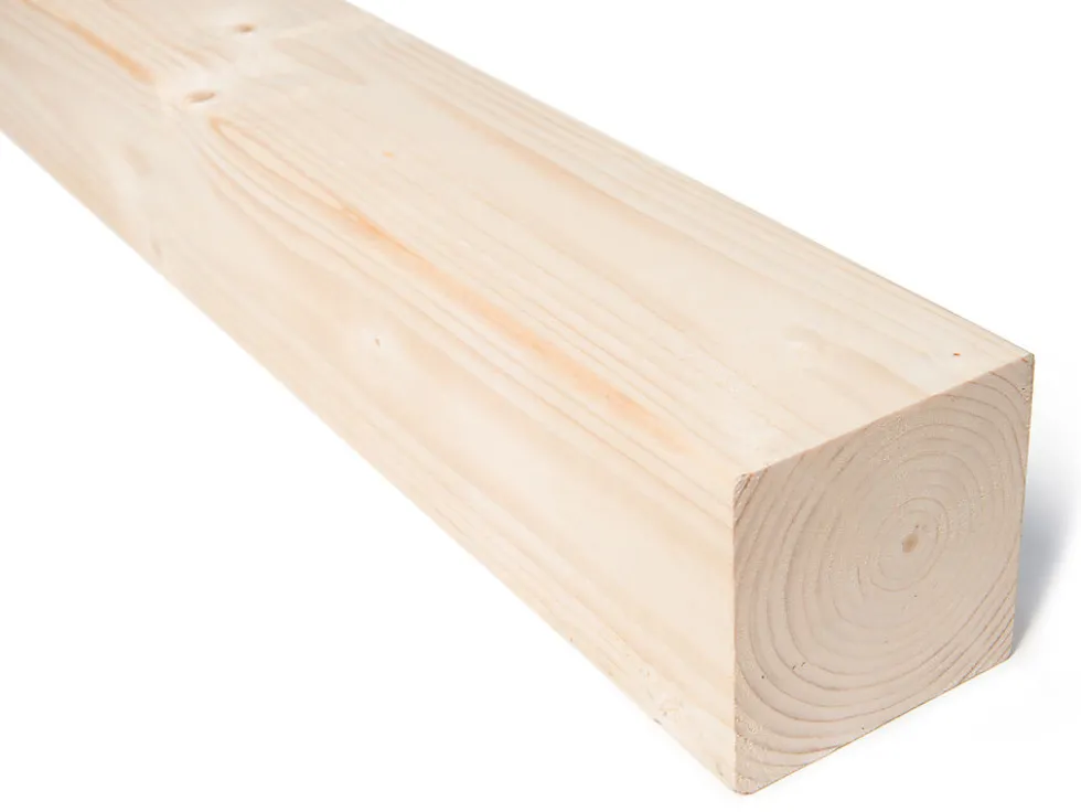 Konstruksjonsvirke C24 ubehandlet gran 98x98 mm