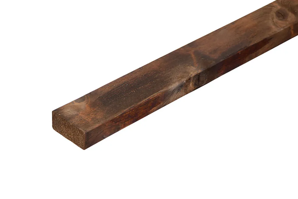 Konstruksjonsvirke justert furu impregnert brun 48x98 mm
