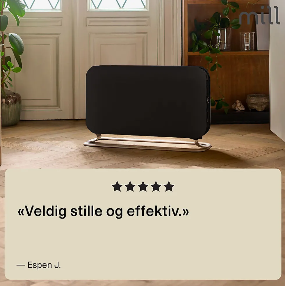 Konvektorovn sort med vifte 2000 watt
