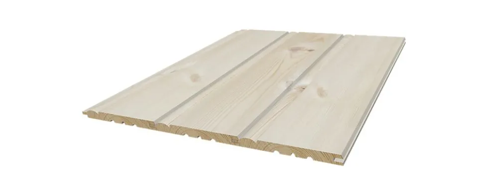 Krogskogpanel natur 13x145 mm ubehandlet furu