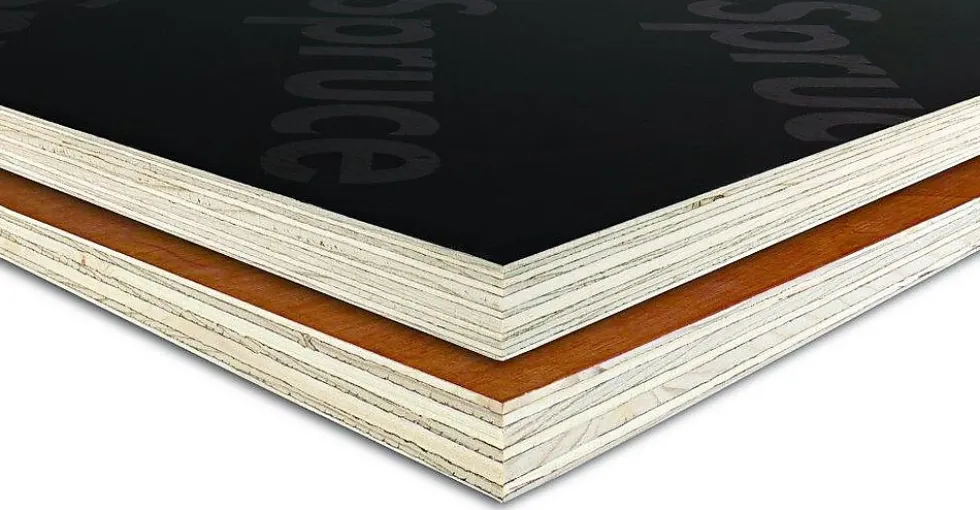Kryssfiner gran filmbelagt 15x1500x750 mm lys brun