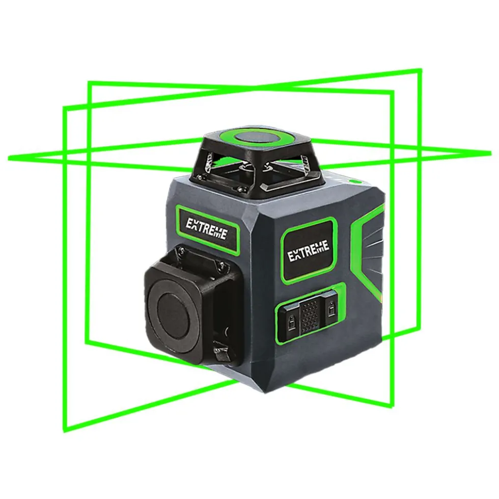Krysslaser Extreme 3x360° grønn