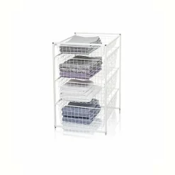 Kurvsystem med 4 trådkurver 74x45 cm hvit