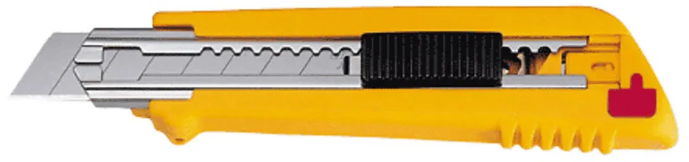 Kuttekniv 18mm pl-1 m/3 blader olfa avbrekkbart blad m/autolock