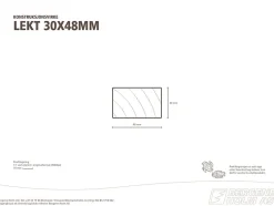 Lekt/rekke gran/furu ubehandlet 30x48 mm