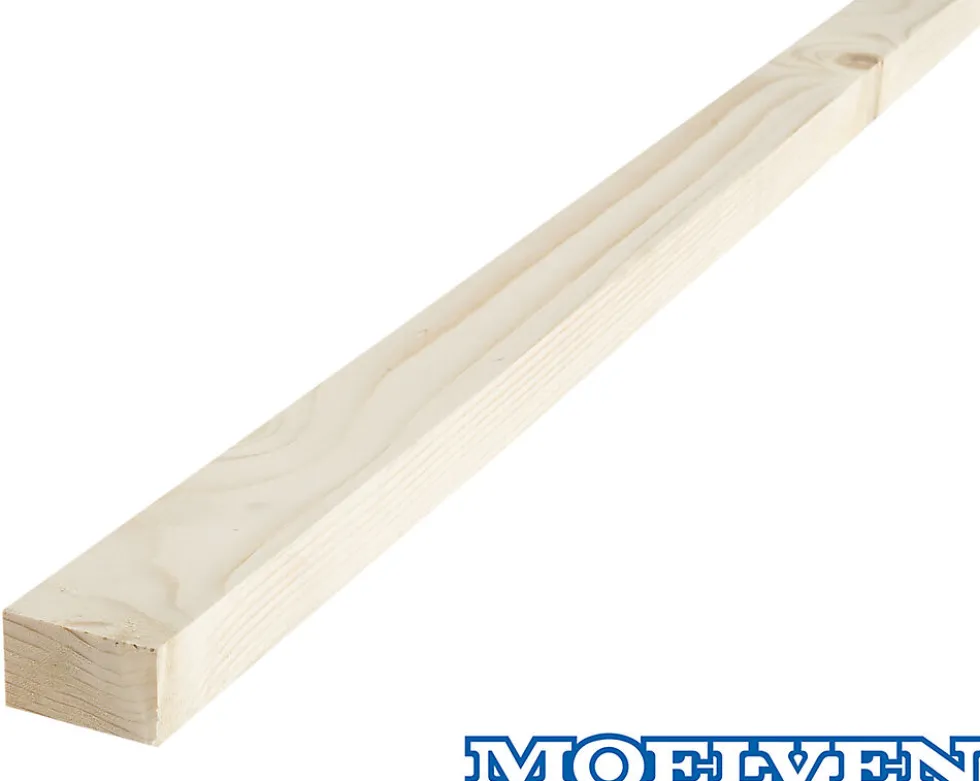 Lekt/rekke gran/furu ubehandlet 30x48x4200 mm