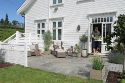 Levegg Lillesand 180x180 cm hvitmalt