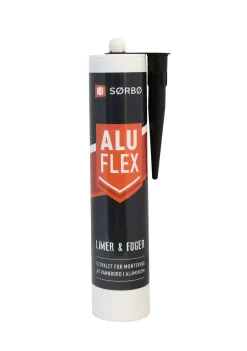 Lim og fugemasse alu-flex 290 ml svart