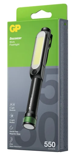 Lommelykt COB-sidelys C34 350 lumen