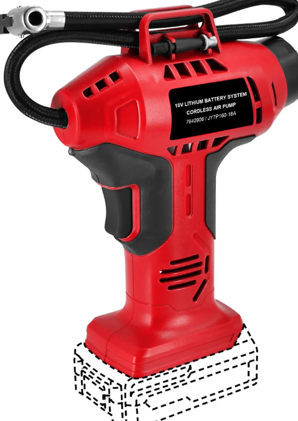 Luftpumpe 18 V fra Q-Powertools