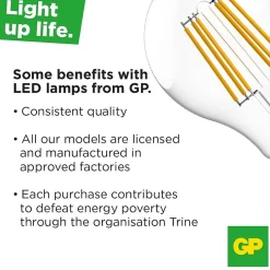 Lyspære led globepære flamedim E27 7 Watt