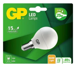 Lyspære led mini globe E14 3.5W-25W