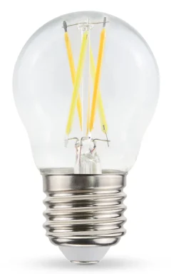 Lyspære led mini globepære flamedim E27 4,5 Watt