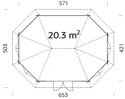 Lysthus Hanna 20,3 m²