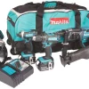 Makita kombosett DLX6038T 18V 6 deler med 3x5,0 Ah batterier og hurtiglader