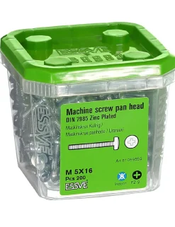 Maskinskrue ph hg m5x16 fzb-200 panhode helgjenget blankforsinket