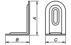 Møbelvinkel 23 mm hvit kp pn 6300-0-02-37