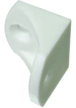 Møbelvinkel 23 mm hvit plast