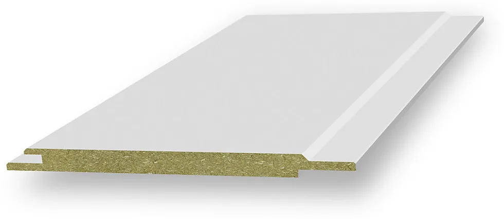 MDF veggpanel 10x145x4200 mm skygge skrå malt NCS S0502Y