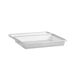 Meshkurv uttrekkbar 605x430x85 mm med kurvramme hvit