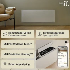 Mill panelovn WiFi Gen 4 1300W hvit