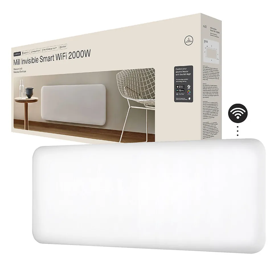 Mill panelovn WiFi Gen 4 2000W hvit