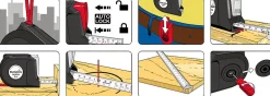 Målebånd med merkefunksjon 6 meter