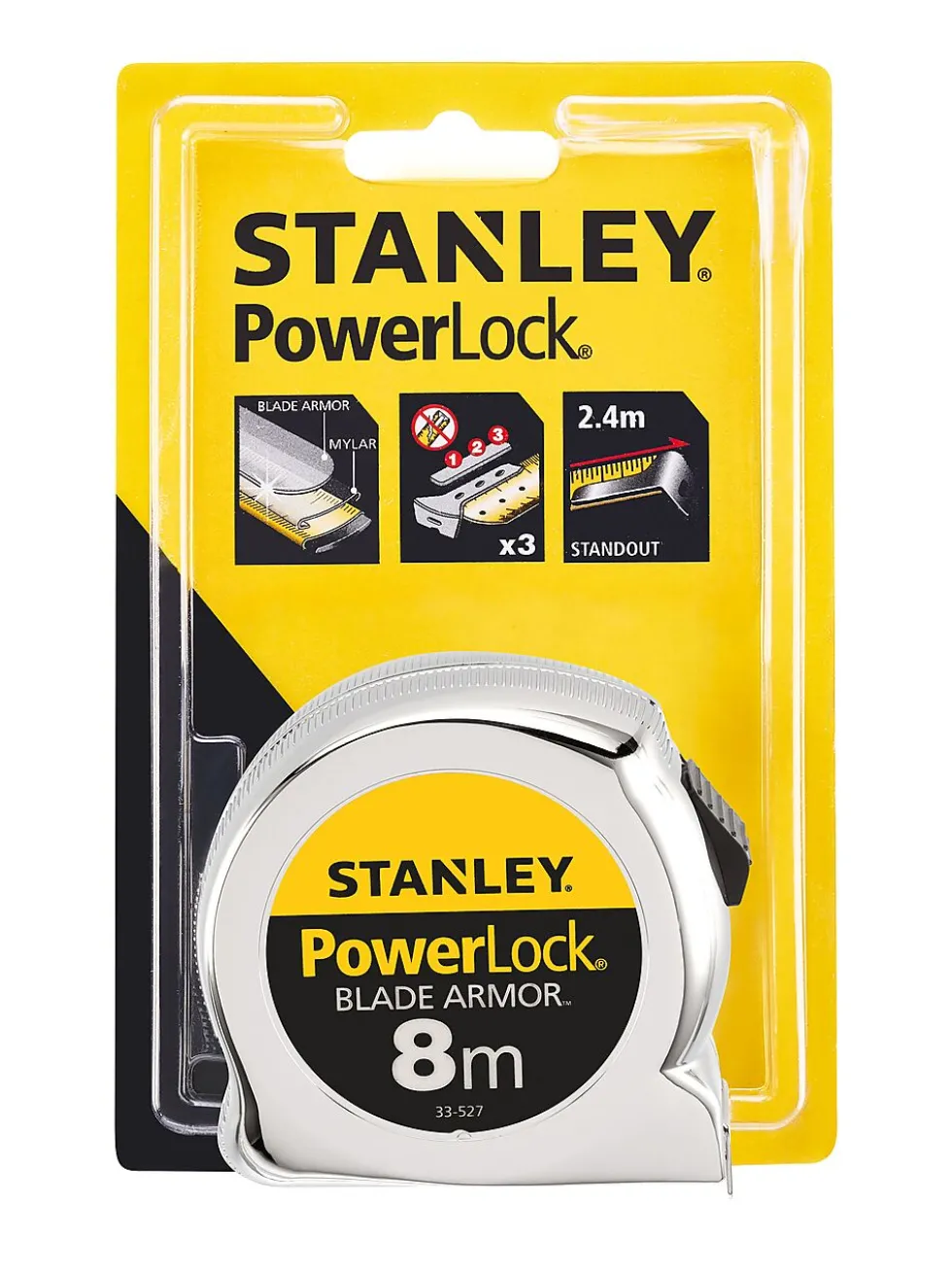 Målebånd powerlock 8 m 0-33-527