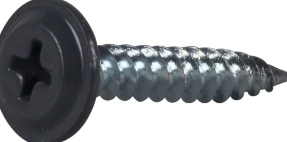Montasjeskrue grå 4,2x25 fzb -250 skarp spiss ral 7024 blankforsinket