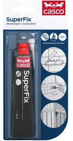 Monteringslim superfix hvit 40 ml