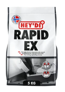 Mørtel rapid ex 5 kg heydi ekspanderende mørtel