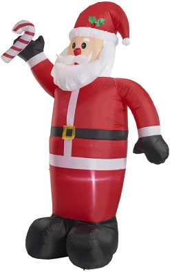 Nisse oppblåsbar med LED-lys 2,4 meter