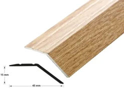 Nivålist nr 7 aluminium eik selvklebende 1 m