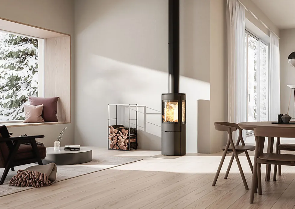 Nordpeis peisovn Origo med sideglass