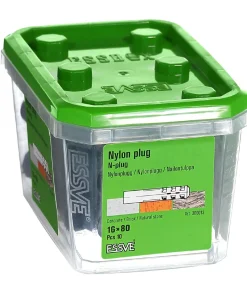 Nylonplugg n 16x80 blå a-10 feste i harde materialer