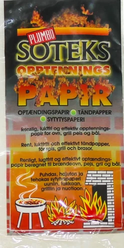Opptenningspapir soteks 18 stk