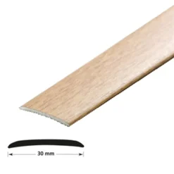 Overgangslist nr. 2 eikfoliert aluminium selvklebende 2 meter