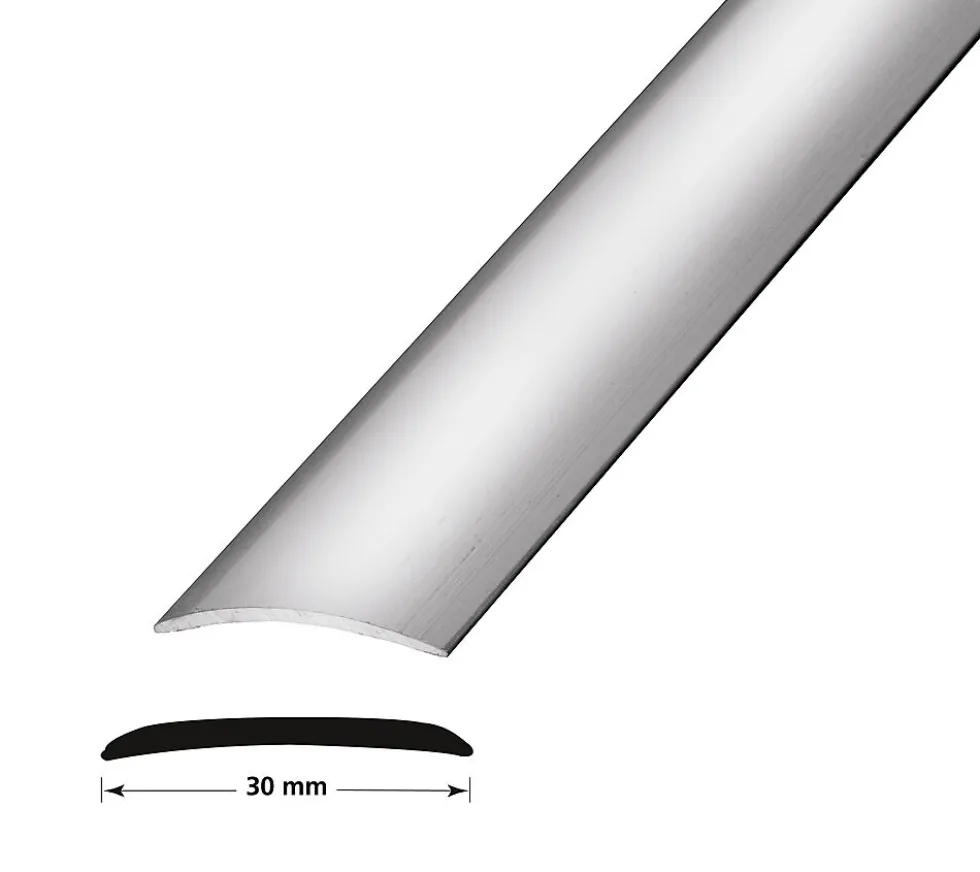 OVERG.LIST NR2 30MM SØLV.EL 2M BORRET M.SKRUER.