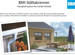 Overligger 320 til takrenne 125 mm stål sort 5 stk