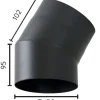 Ovnsr.Ø150 30Gr.K U/L Sort Emalje 2,3 Mm Kort Kne
