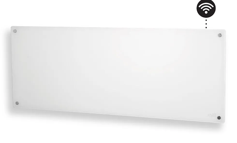 Panelovn hvit glass gen 3 wifi 1300 watt