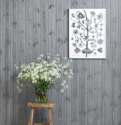 Panel 13x145 mm børstet stengrå furu