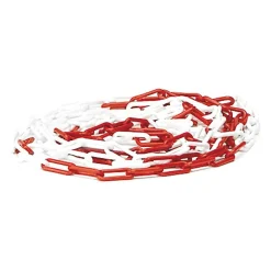 Plastkjetting for sperring 8 mm x 25 meter rød/hvit