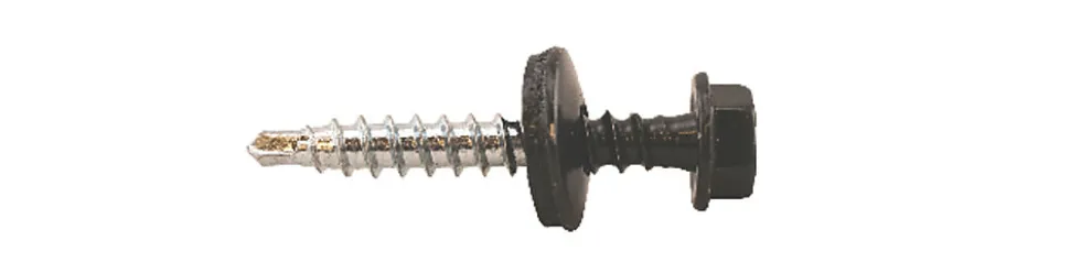 Plateskrue sekskant sort 4,8x20 mm 250 stk