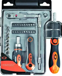 Q-tools pipenøkkel- og bitssett 37 deler