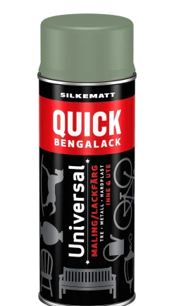 Quick Bengalack spray sort silkematt 400 ml