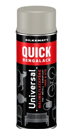 Quick Bengalack spray sort silkematt 400 ml
