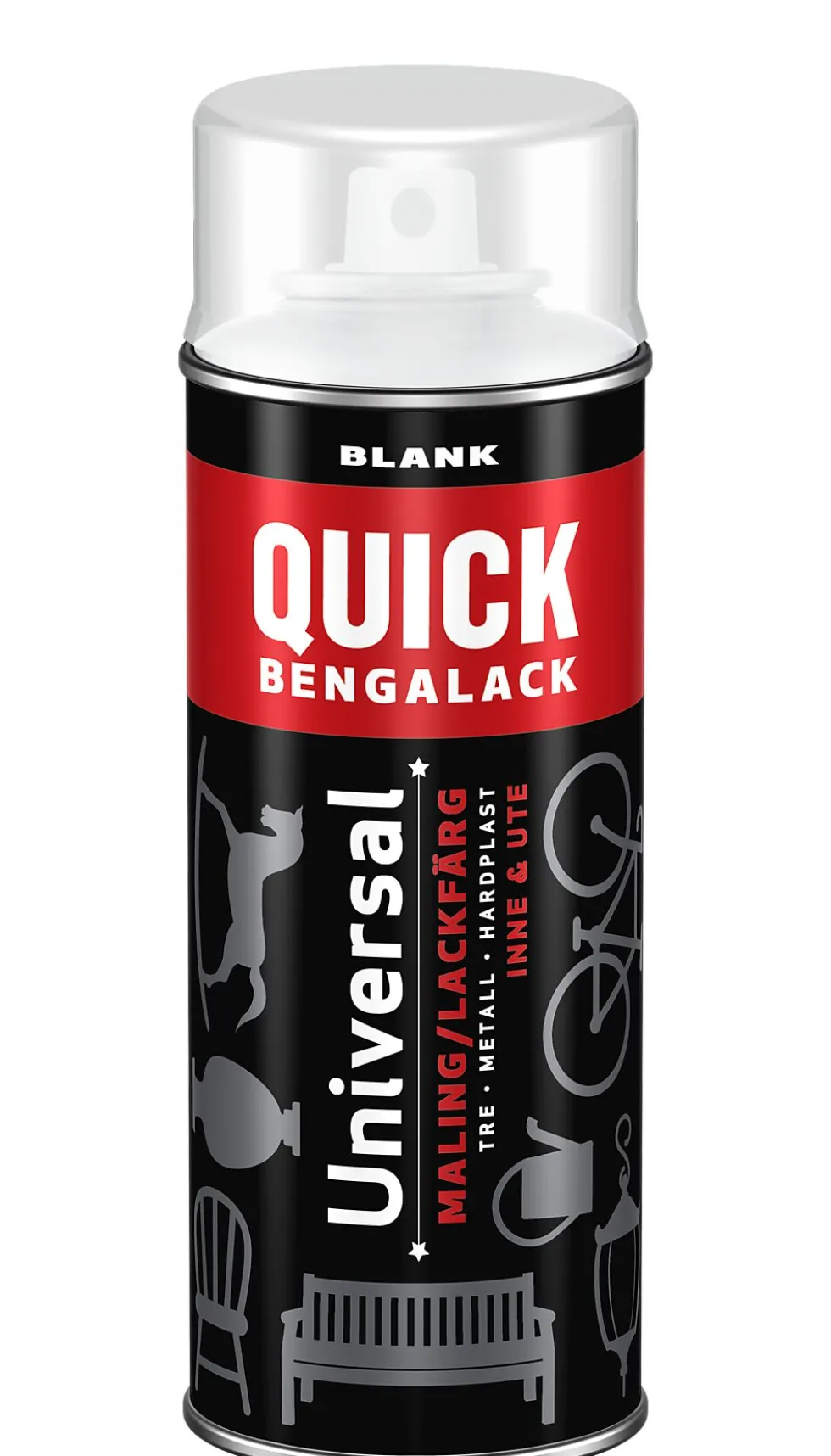 Quick Bengalack spray sort silkematt 400 ml